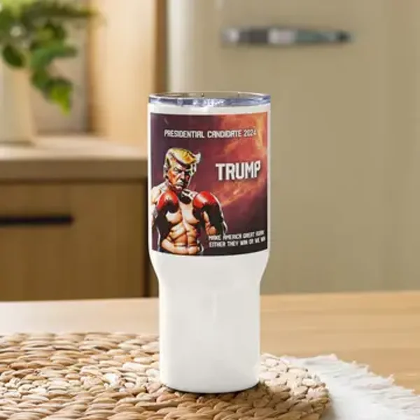 25 oz Travel Mug with Handle--Trump