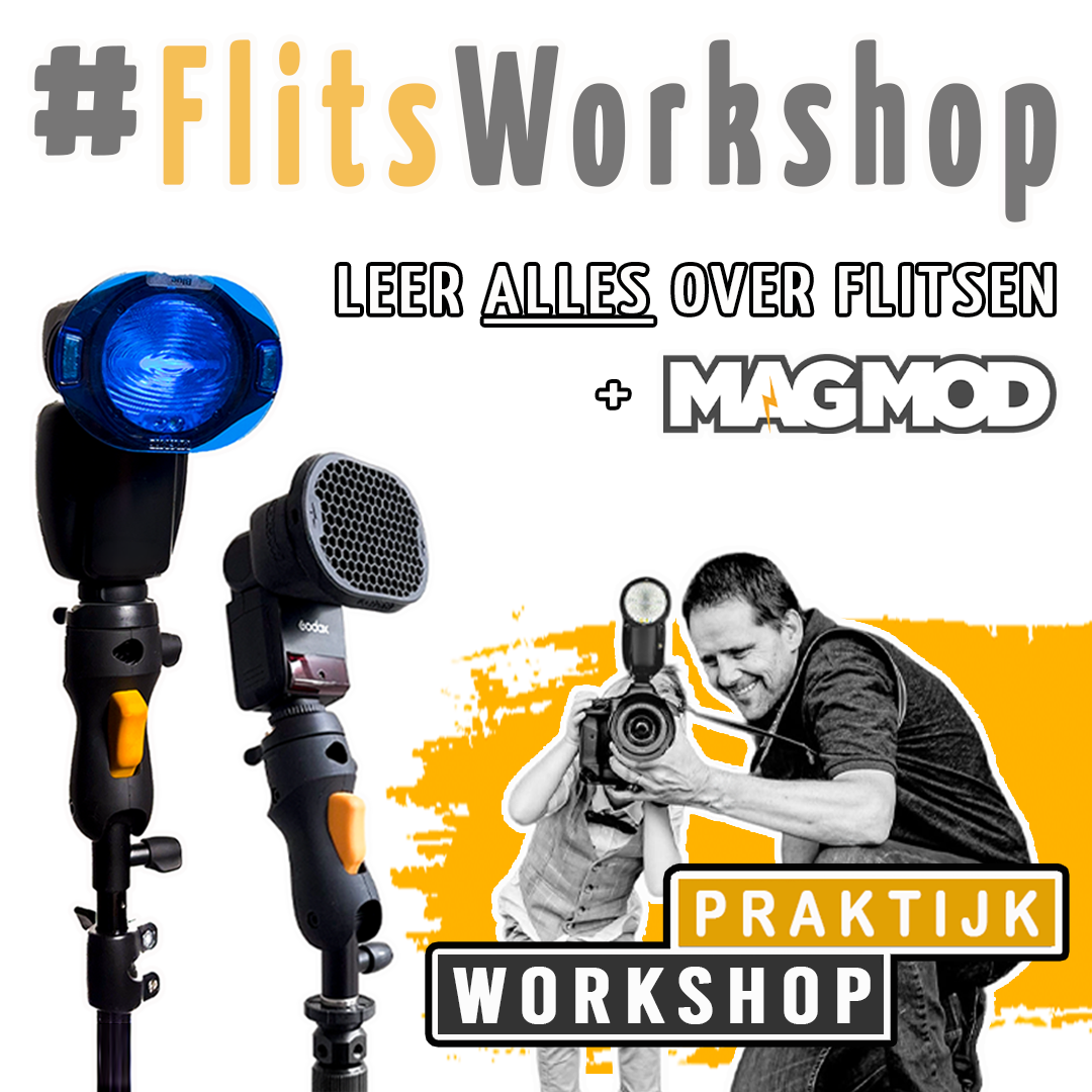 Praktijk Flitsworkshop voor alle fotografen. Leer alles over Flitsen en MagMod