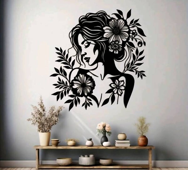 Plaque métal visage