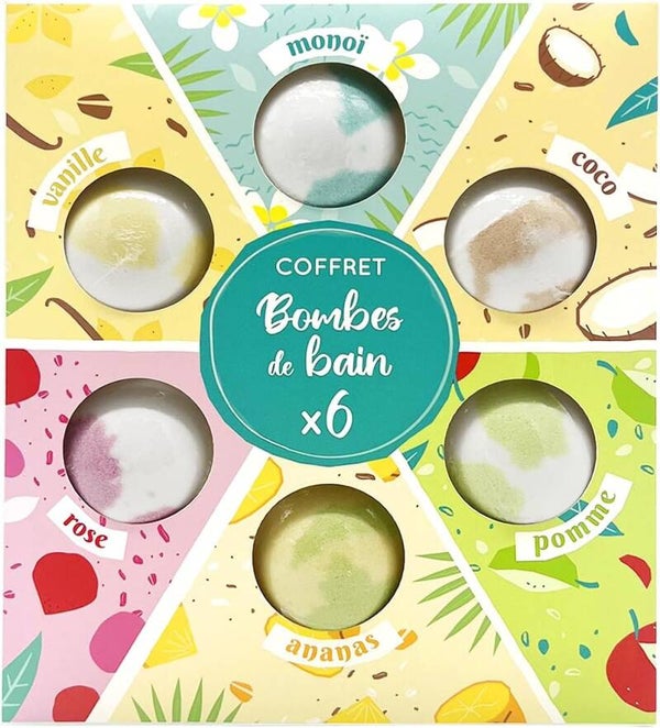 Coffret de 6 bombes de bain.