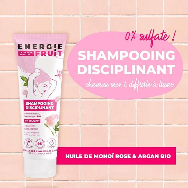 Shampoing sans sulfate . Monoï, rose & argan BIO