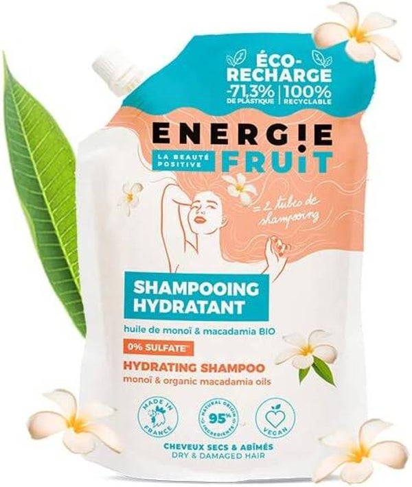 Eco Recharge Shampooing sans sulfate  Monoï & Huile de Macadamia Bio