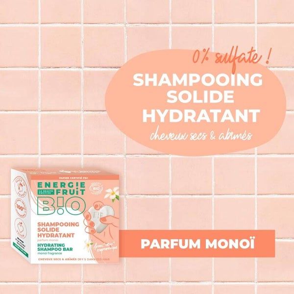 Shampoing solide hydratant .Monoï .