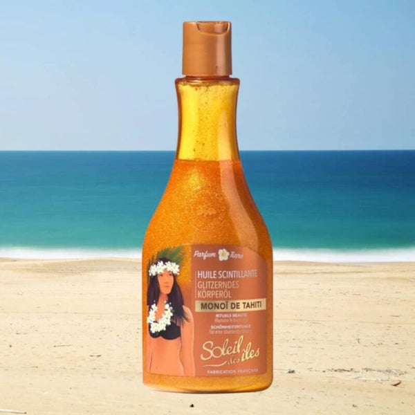 Huile scintillante, parfum tiaré.