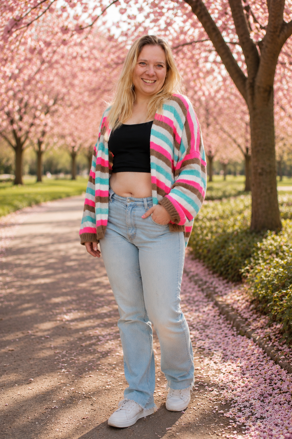 Vest patries roze/bruin