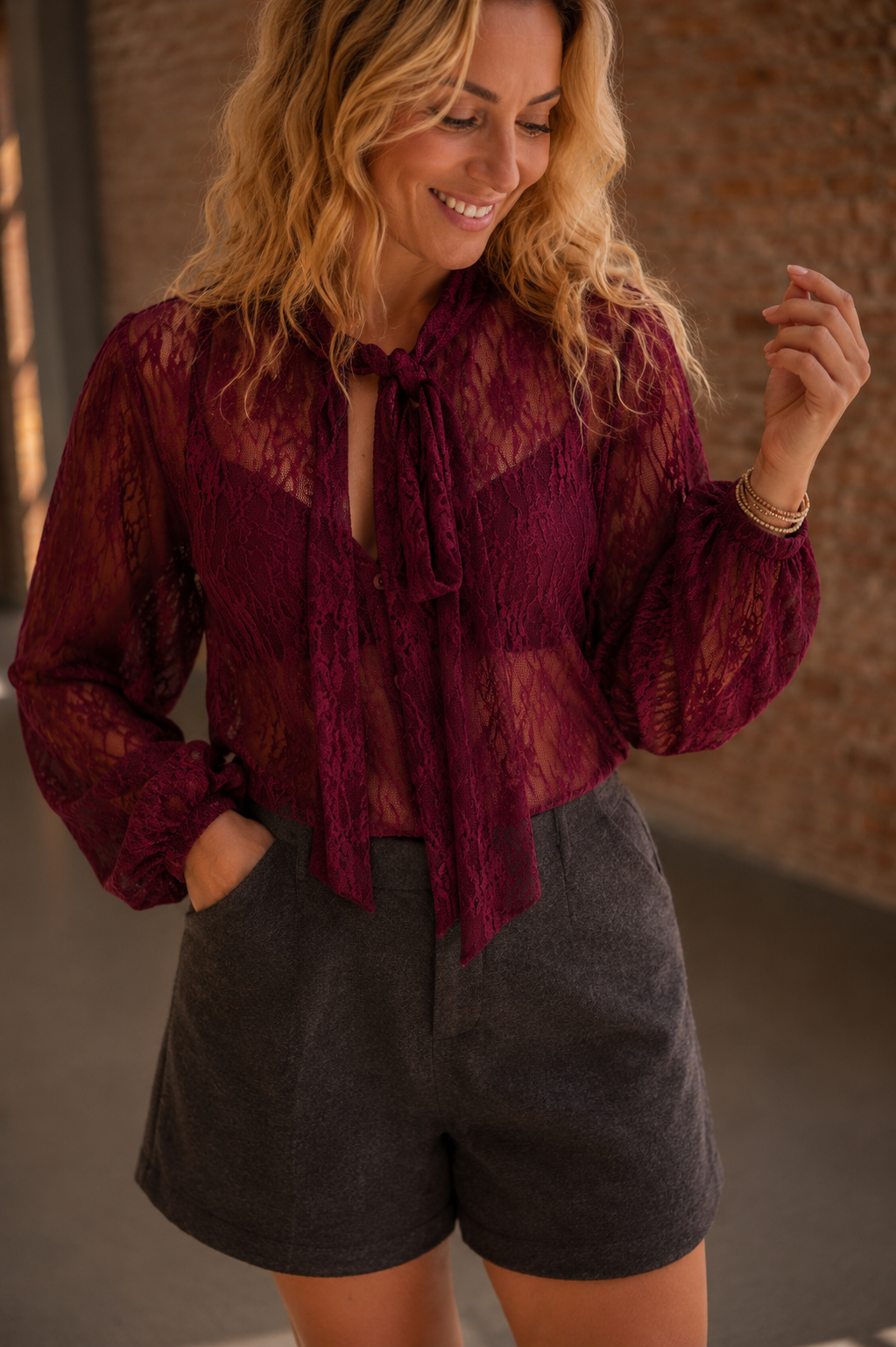 Scarlett playsuit | Burgundy