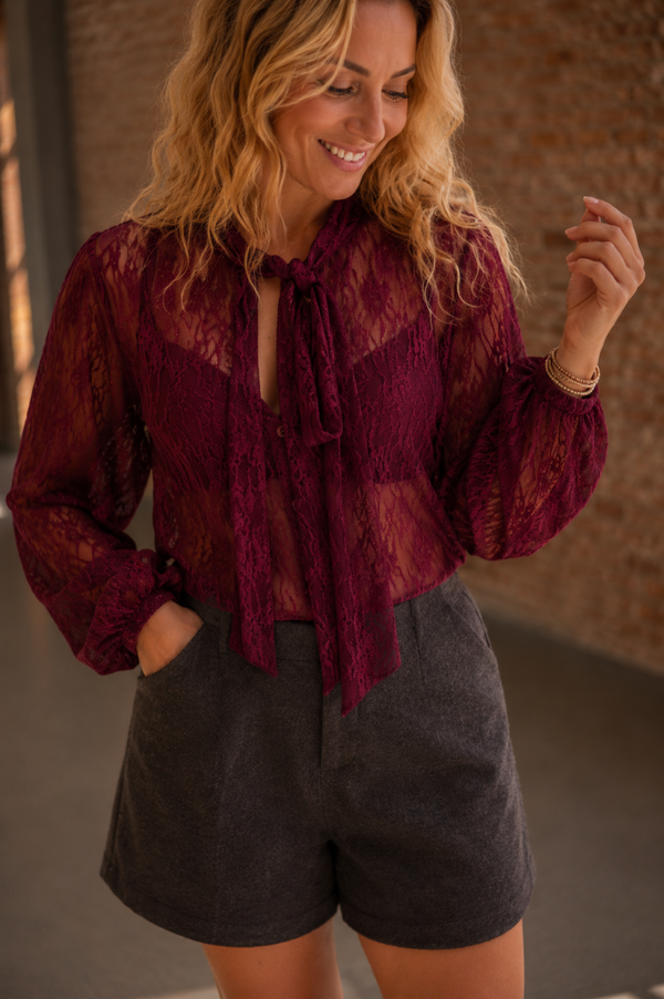 Scarlett playsuit | Burgundy