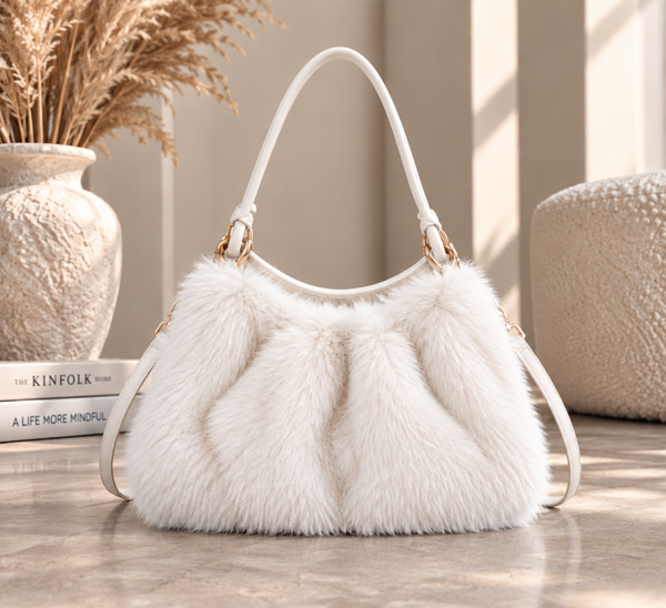 Lady Fluffie tas | Wit
