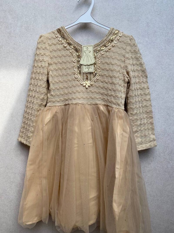 Aurélia jurkje beige 6  jaar