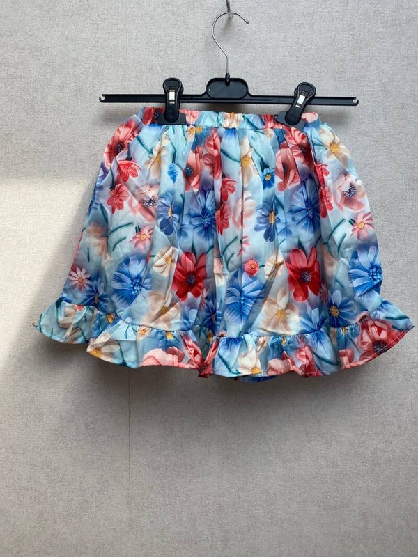 Rokje Fleur Blauw  12 jaar