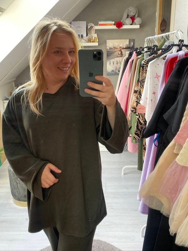 Joggingset Anita kaki groen