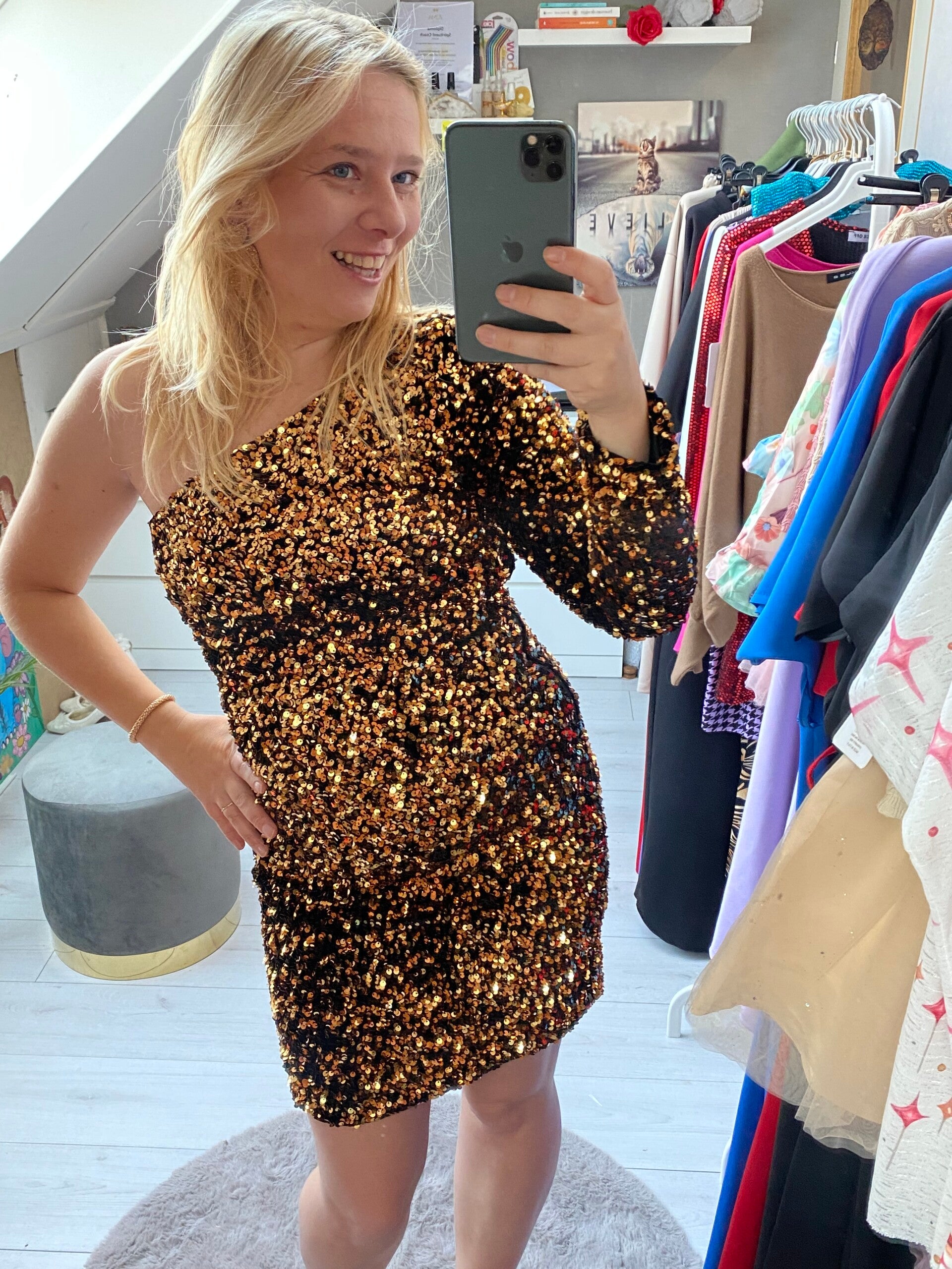 Midnight sparkle Goud M (valt als S)