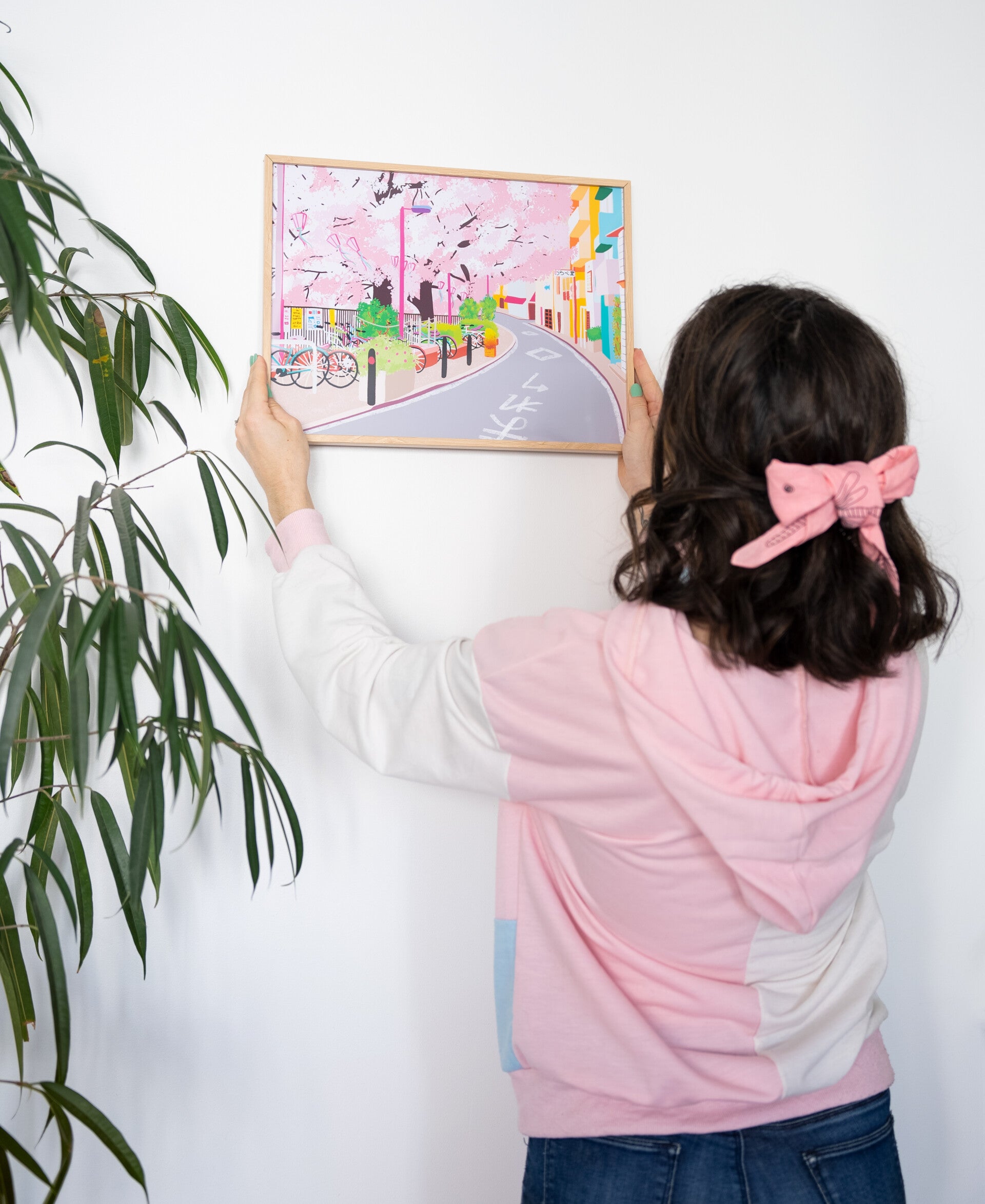 Illustration numérique d'une ruelle japonaise