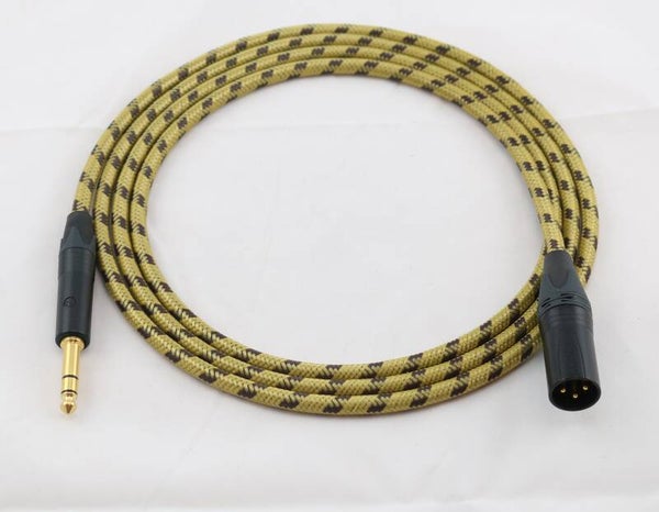 Mikrofonkabel Adapterkabel Neutrik XLR male - Klinke 6,3mm symetrisch Gehäuse in schwarz