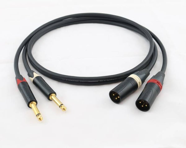 Adapter XLR3 pol Neutrik male-Klinke 6,3mm 1/4" TS SC-The Source MKII schwarz