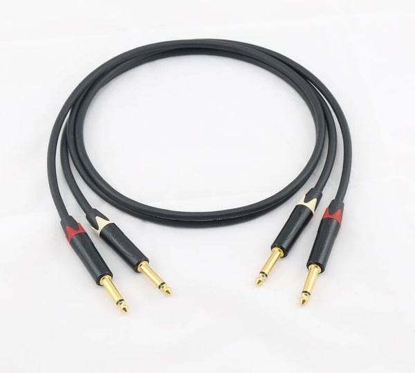 Klinkenkabel Paar 6,35mm (1/4") TS Gotham cable GAC-1 Ultra pro unbalanced mit Neutrikstecker NP2X-B