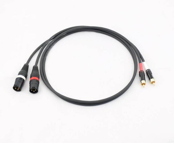 Adapter XLR male - Cinch Set Gotham swiss cable GAC-2 V1 low noise Hicon Stecker