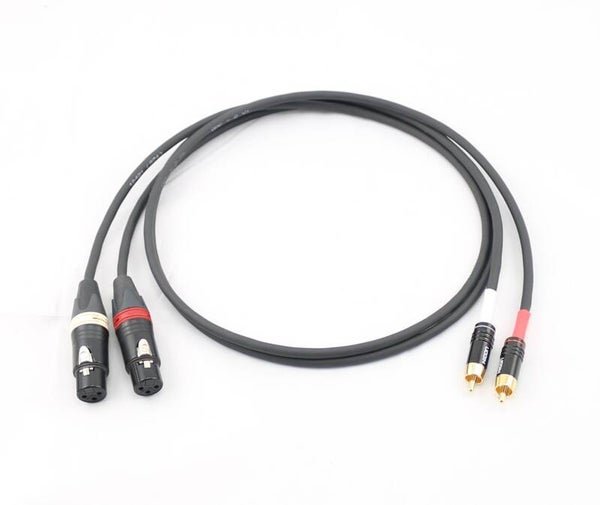 Adapter XLR female - Cinch Set Gotham swiss cable GAC-2 V1 low noise Neutrik,Hicon
