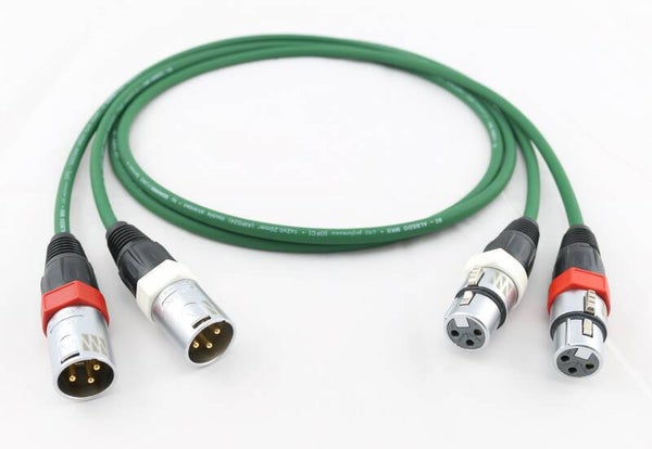 Paar NF-Phonokabel XLR Kabel SC-Albedo, 2 x 0,20 mm² Neutrik NC3MX-SOM Codierung rot/weiß