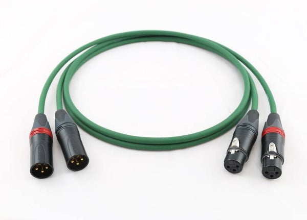 1 Paar NF-Phonokabel XLR Kabel SC-Albedo, 2 x 0,20 mm² mit Neutrik XX -Serie Codierung schwarz/rot