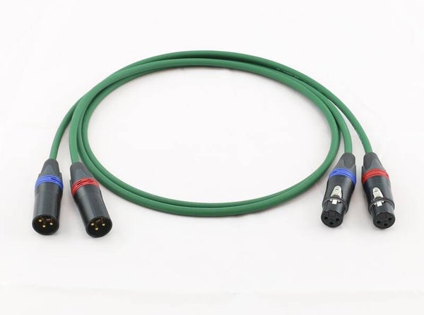 1 Paar NF-Phonokabel XLR Kabel SC-Albedo, 2 x 0,20 mm² mit Neutrik XX -Serie Codierung blau/rot