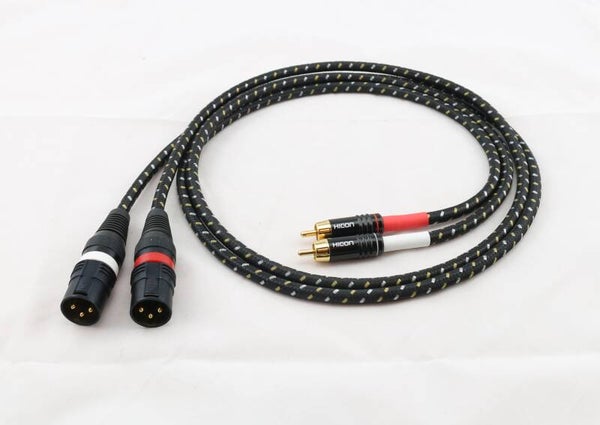 Adapter SC-Classique 0,50mm² Hicon Stecker XLR male auf Cinch schwarz/weiß