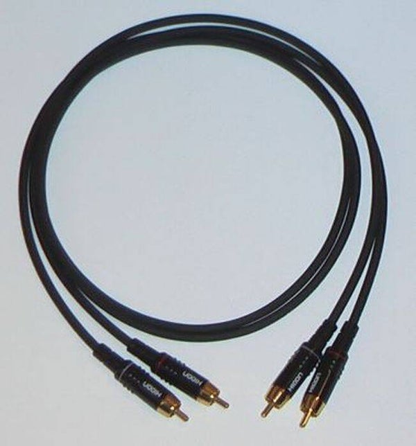 Paar Set SC-Goblin Cinchkabel schwarz Hicon HI-CM06 Phono + HIFI