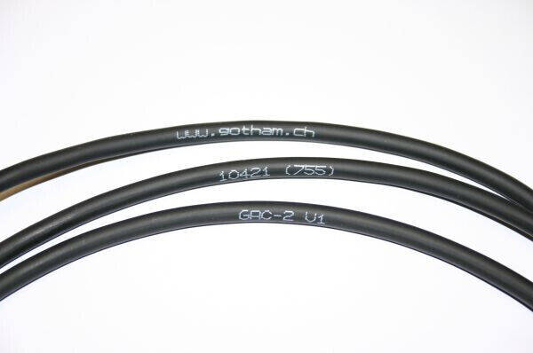 1,00 m Gotham swiss cable GAC2 - V1 low noise black Audiokabel 10421 sw