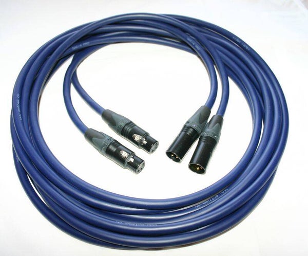 1 Paar XLR Gotham Kabel GAC-4/1 Ultra Pro Star Quad Neutrikstecker Kontakt in Gold