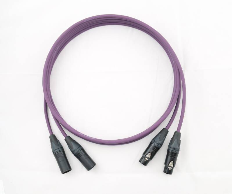 2 x 1,00 Meter Stereo Set High End Gotham swiss cable AES - EBU mit XLR Neutrik Stecker