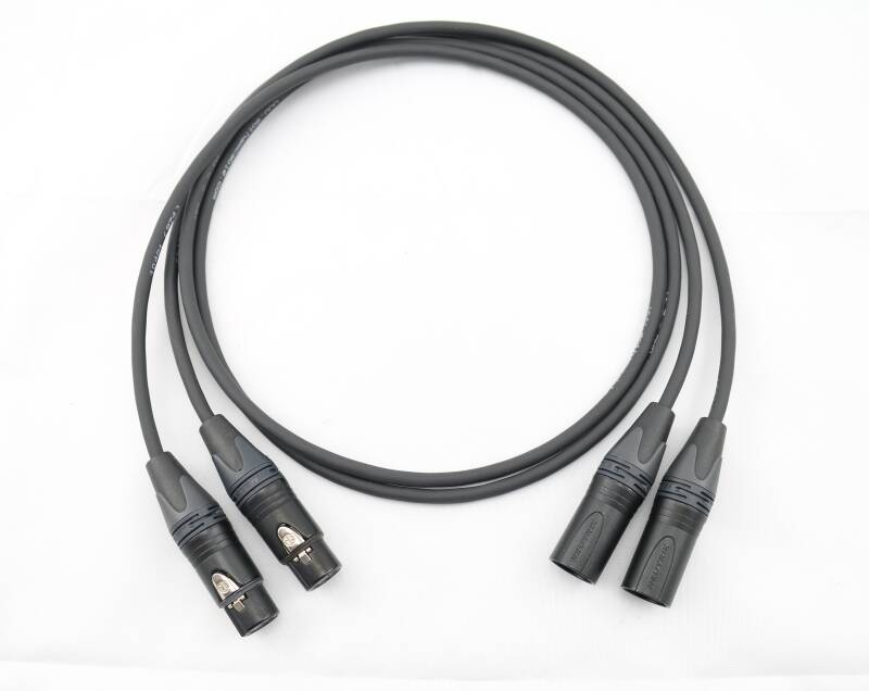2 x 5,00 Meter Paar Stereo Set High End Gotham swiss cable GAC-2 V1 low noise mit XLR Neutrik