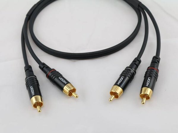 Paar Cinchkabel SC-Onyx 2 x 0,25 mm² Phono HIFI Hicon HI-CM06 Patch Instrumenten