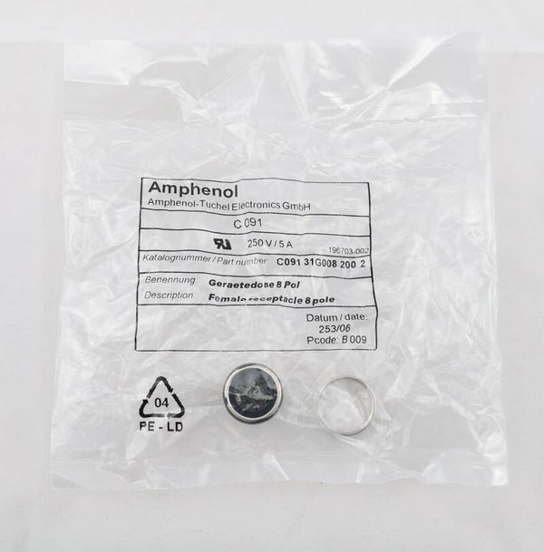 Klein Tuchel female Einbaubuchse Gerätedose 8 pol Kontakte silber NEU C091