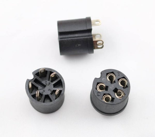 3 Stück Ersatzteil Original Groß Tuchel 5 pol vintage Buchseneinsatz T 3084 002