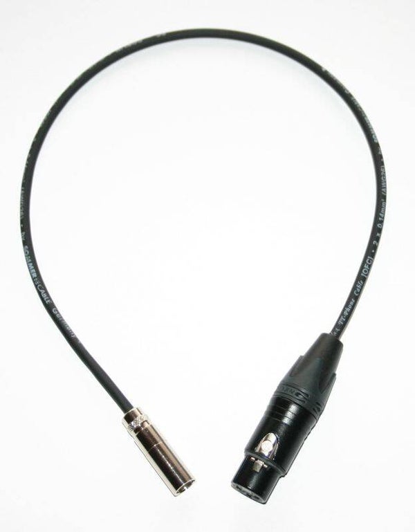 Adapterkabel Paccs Mini XLR male auf XLR Neutrikstecker female Kontakte gold