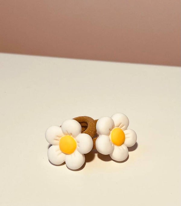 Elastiekjes witte bloem