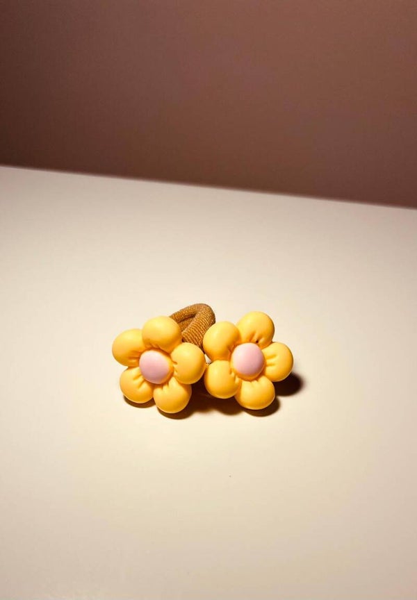 Elastiekjes bloem geel