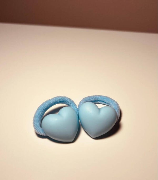 Elastiekjes hartje blauw