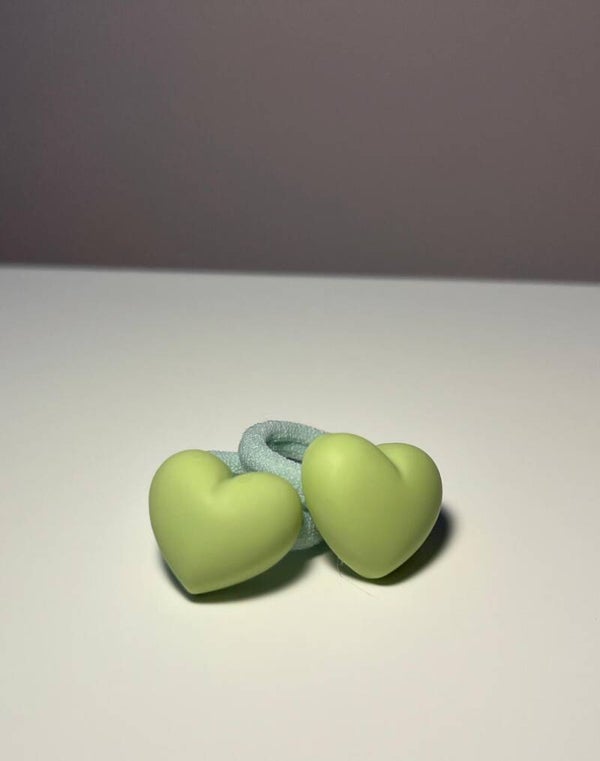Elastiekje hartje groen