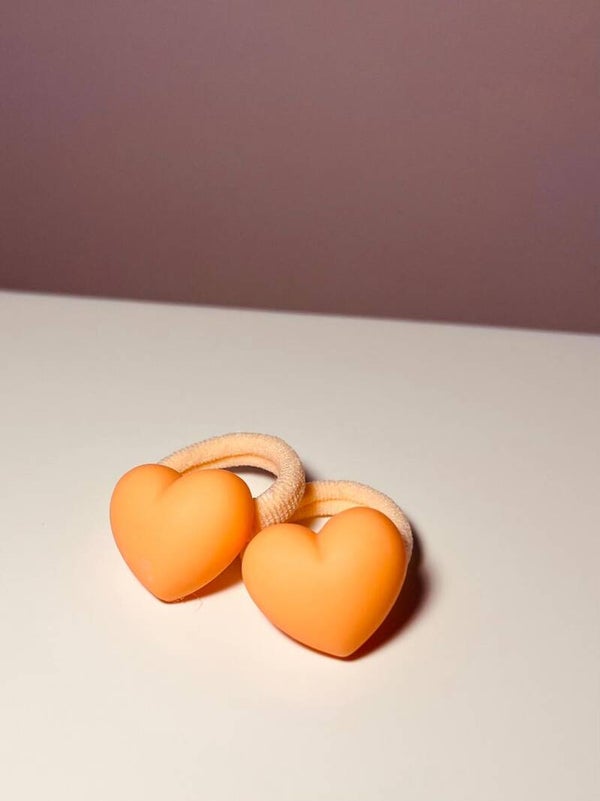 Elastiekjes hartje oranje