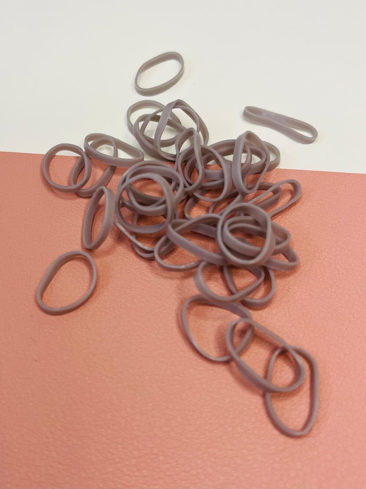 Rubberen haar-elastiekjes ca. 200 stuks Grijs