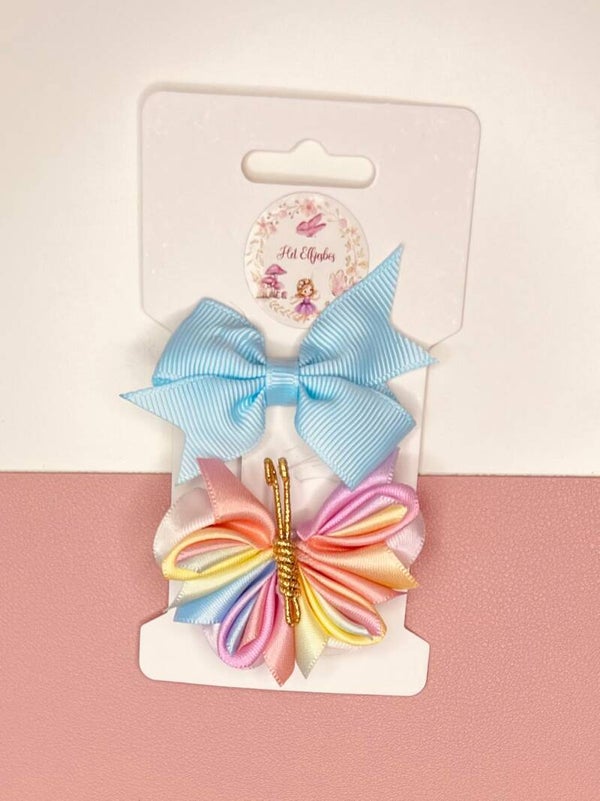 Regenboogvlinder duo licht blauw