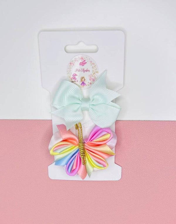 Regenboogvlinder duo mint
