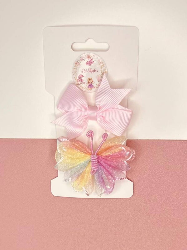 Regenboogvlinder duo licht roze