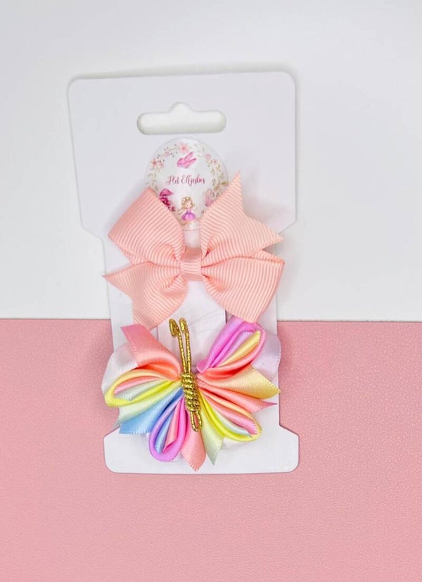 Regenboogvlinder duo roze