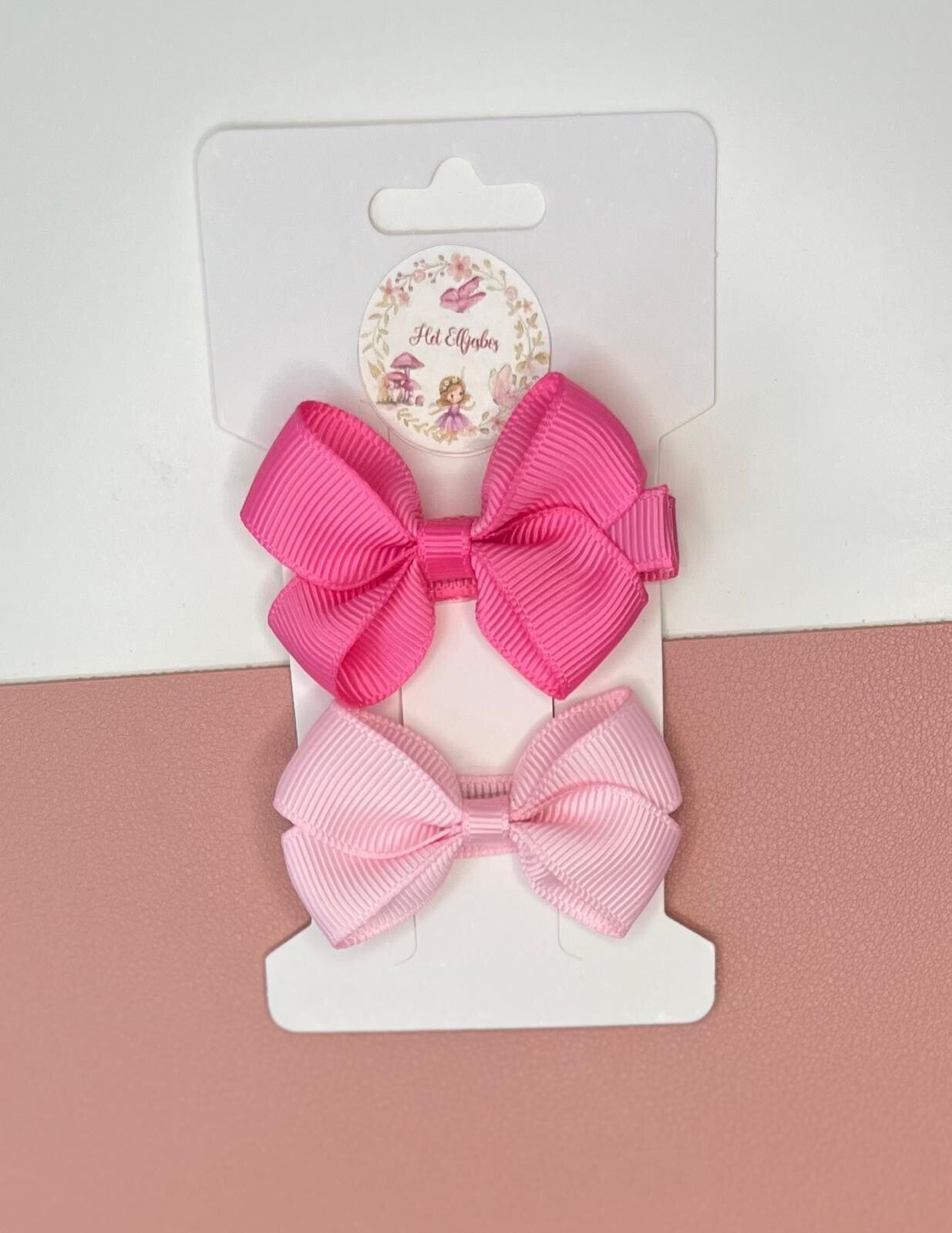 Aligator clip duo roze en licht roze