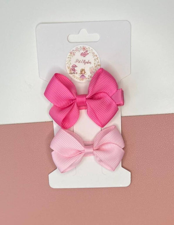 Aligator clip duo roze en licht roze
