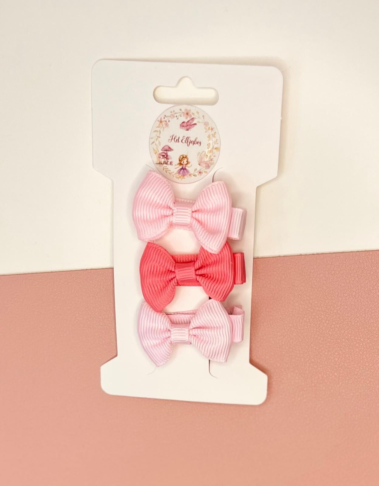 Aligator Strikjes trio licht en donker roze