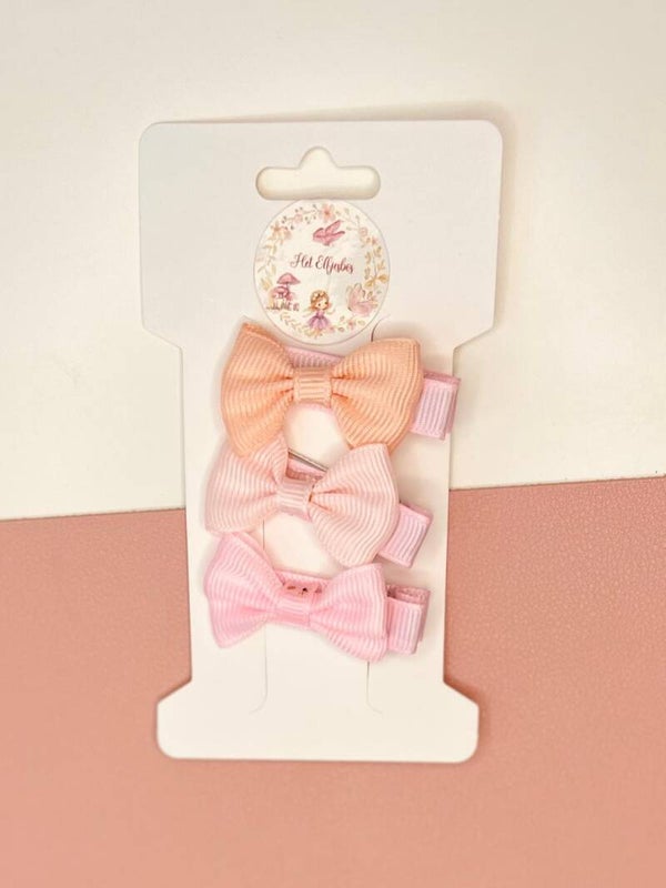 Aligator Strikjes trio licht roze