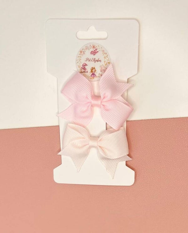Aligator clip duo licht roze en poeder roze